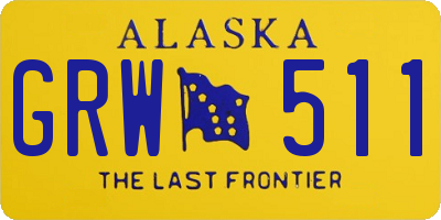 AK license plate GRW511