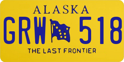AK license plate GRW518