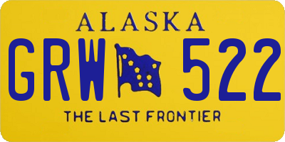 AK license plate GRW522