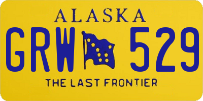 AK license plate GRW529