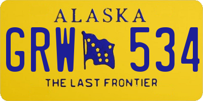 AK license plate GRW534