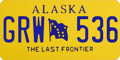 AK license plate GRW536