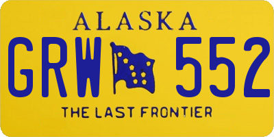 AK license plate GRW552