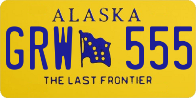 AK license plate GRW555
