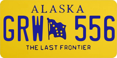 AK license plate GRW556