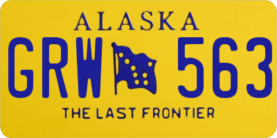 AK license plate GRW563