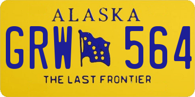 AK license plate GRW564