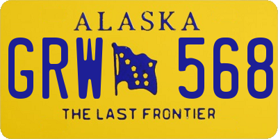 AK license plate GRW568