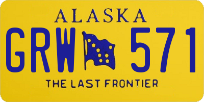 AK license plate GRW571