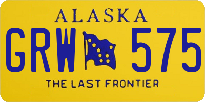 AK license plate GRW575