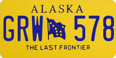 AK license plate GRW578