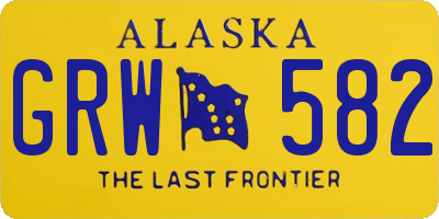 AK license plate GRW582