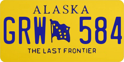 AK license plate GRW584