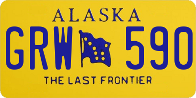 AK license plate GRW590