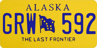AK license plate GRW592
