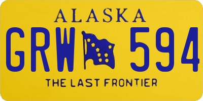 AK license plate GRW594