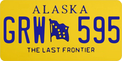 AK license plate GRW595