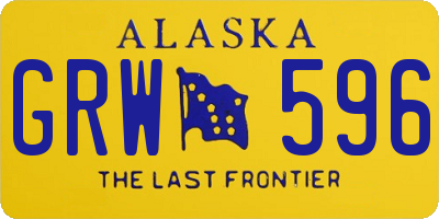 AK license plate GRW596