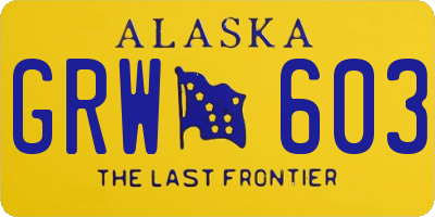 AK license plate GRW603