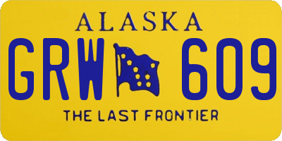 AK license plate GRW609