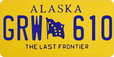 AK license plate GRW610