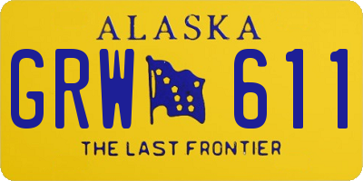 AK license plate GRW611