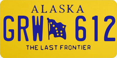 AK license plate GRW612