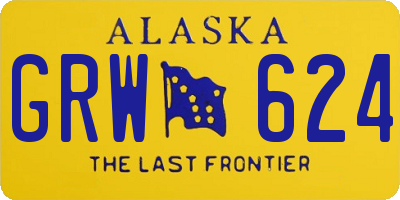 AK license plate GRW624