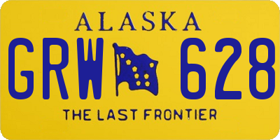 AK license plate GRW628