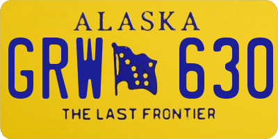 AK license plate GRW630