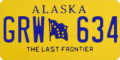 AK license plate GRW634
