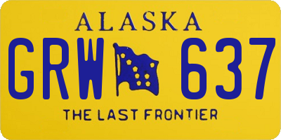 AK license plate GRW637