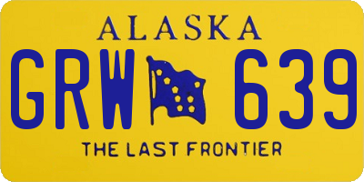 AK license plate GRW639