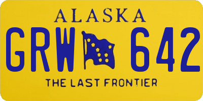 AK license plate GRW642