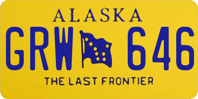 AK license plate GRW646