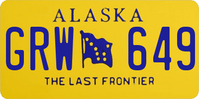 AK license plate GRW649
