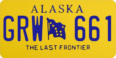 AK license plate GRW661