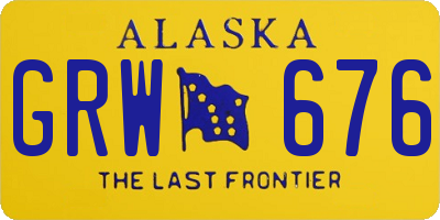 AK license plate GRW676