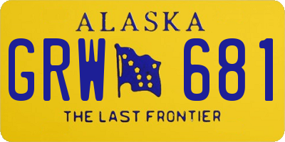 AK license plate GRW681
