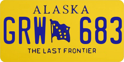 AK license plate GRW683