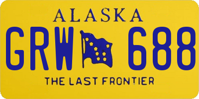 AK license plate GRW688