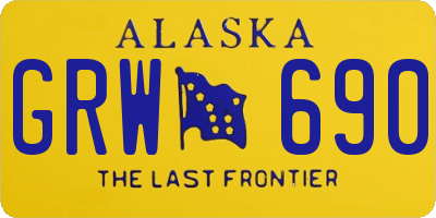 AK license plate GRW690