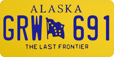 AK license plate GRW691