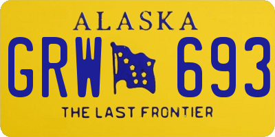 AK license plate GRW693