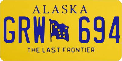 AK license plate GRW694