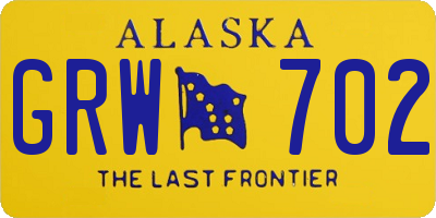 AK license plate GRW702