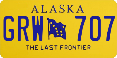 AK license plate GRW707