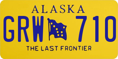 AK license plate GRW710