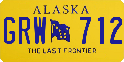 AK license plate GRW712