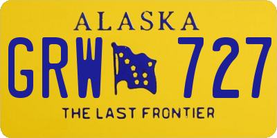AK license plate GRW727